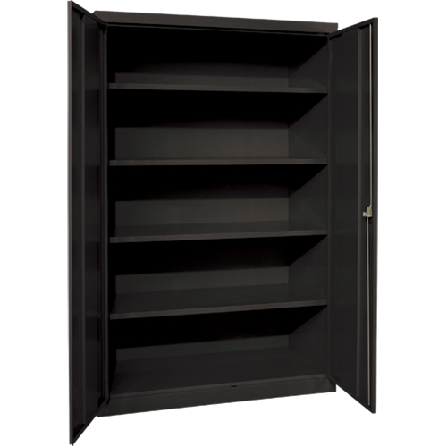 Armoires de rangement Hi-Boy profondes, Acier, 4 Tablettes, 72" h x 36" la x 24" P, Noir Distribution Élite MP