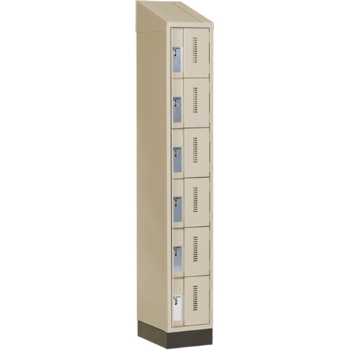 Casiers robustes Concorde, 6 niveaux, 12" x 18" x 82", Acier, Beige, Soud&eacute; (assembl&eacute;) Distribution Élite MP