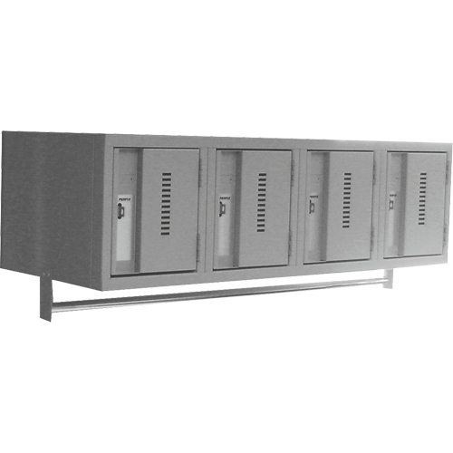 Wall Hung Lockers - Heavy Duty, Bank of 4, 18" x 12" x 12", Steel Distribution Élite MP