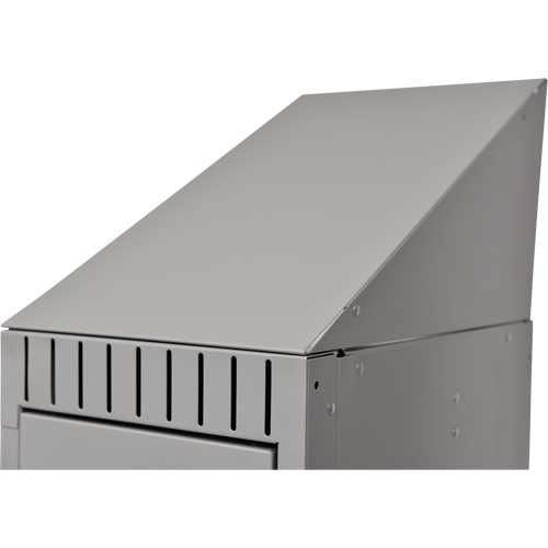 Dessus en pente, Bloc de 1, 18" p x 12" la x 10" ha, Gris, Acier Distribution Élite MP