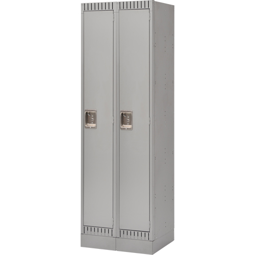 Casiers assembl&eacute;s, Bloc de 2, 24" x 18" x 72", Acier, Gris, Rivet (assembl&eacute;) Distribution Élite MP