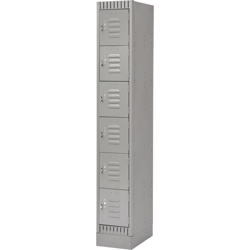 Casiers, 6 niveaux, 12" x 18" x 76", Acier, Gris, D&eacute;mont&eacute; Distribution Élite MP