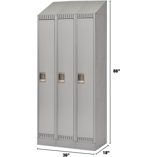 Casiers, Bloc de 3, 36" x 18" x 86", Acier, Gris, D&eacute;mont&eacute; Distribution Élite MP