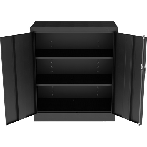 Armoire standard &agrave; hauteur de comptoir, Acier, 2 Tablettes, 42" h x 36" la x 18" P, Noir Distribution Élite MP