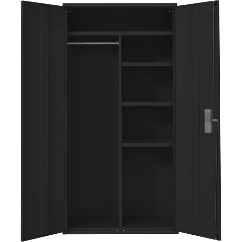 Armoire de rangements combin&eacute;s, Acier, 6 Tablettes, 72" h x 36" la x 18" P, Noir Distribution Élite MP