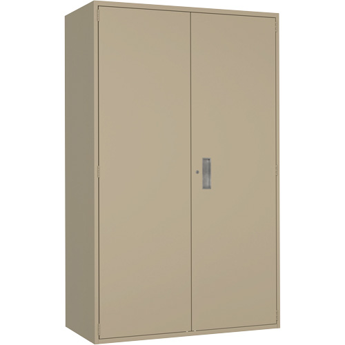 Extra Wide Hi-Boy Storage Cabinet, Steel, 4 Shelves, 72" H x 48" W x 24" D, Beige Distribution Élite MP