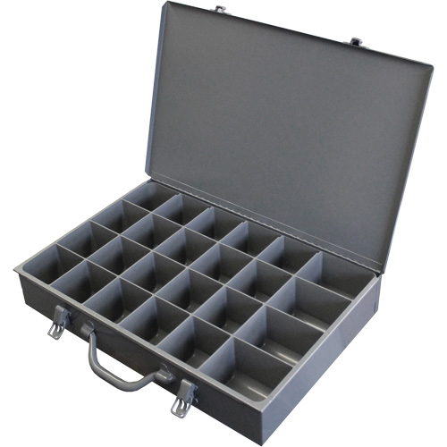 Steel Scoop Compartment Boxes, 17.875" W x 12" D x 3" H, 24 Compartments Distribution Élite MP