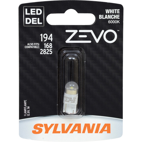 195 Mini-ampoule automobile Zevo, DEL, 0,7 W, Blanc Distribution Élite MP