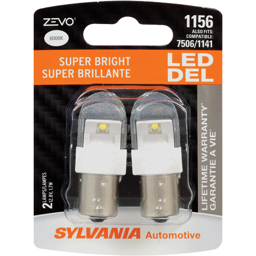 1156 Mini-ampoule automobile Zevo, DEL, 1,7 W, Blanc Distribution Élite MP