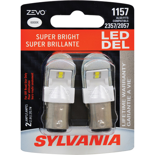 1157 Mini-ampoule automobile Zevo, DEL, 1,7 W, Blanc Distribution Élite MP