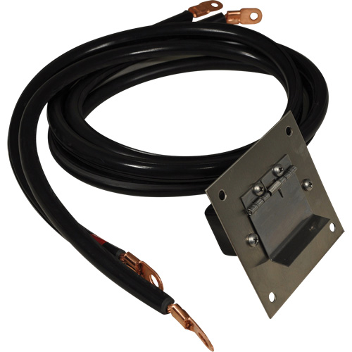 Plug-In Polarized Stainless Steel Socket Panel, 4 AWG, 5' Cable Distribution Élite MP