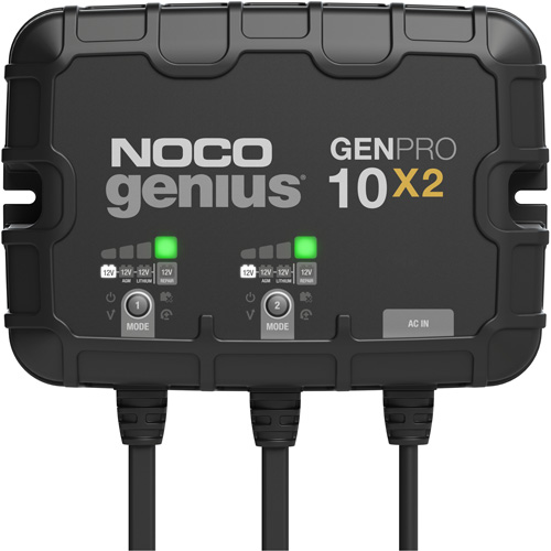 Chargeur de batterie embarqu&eacute; &agrave; 2 sorties de 20 amp&egrave;res GenPro10X2 Genius Distribution Élite MP