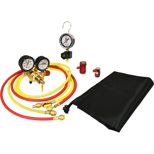 Ensemble pour test de fuite dazote pour climatisation automobile avec r&eacute;gulateur Distribution Élite MP