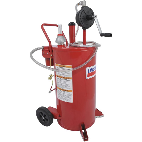 Chariot &agrave; carburant en acier de 25 gallons avec pompe rotative bidirectionnelle et filtre Distribution Élite MP
