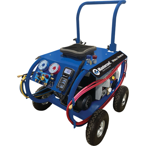Station mobile robuste de r&eacute;cup&eacute;ration et de charge de r&eacute;frig&eacute;rant A/C automobile R134a  Mobile Monster Distribution Élite MP