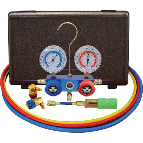 Ensemble de manom&egrave;tre &agrave; collecteur &agrave; deux voies pour l'automobile R134A avec mini injecteur de colorant Distribution Élite MP