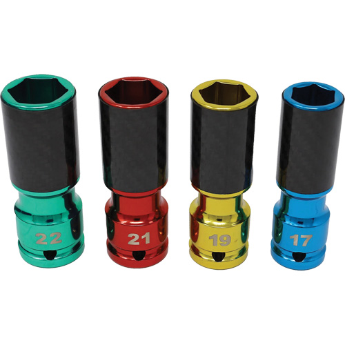 Jeu de douilles pour &eacute;crous de roue avec manchons en fibre de carbone Distribution Élite MP