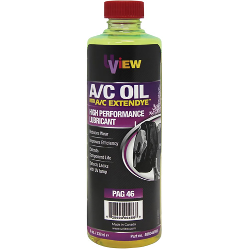 Huile PAG 46 avec ExtenDye pour syst&egrave;me de climatisation, 237 ml, Bouteille Distribution Élite MP