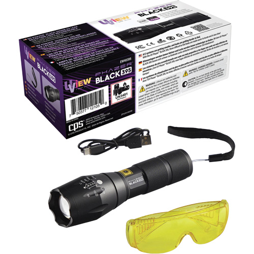Lampe UV rechargeable pour la d&eacute;tection des fuites UView Phazer BLACK 395 Distribution Élite MP