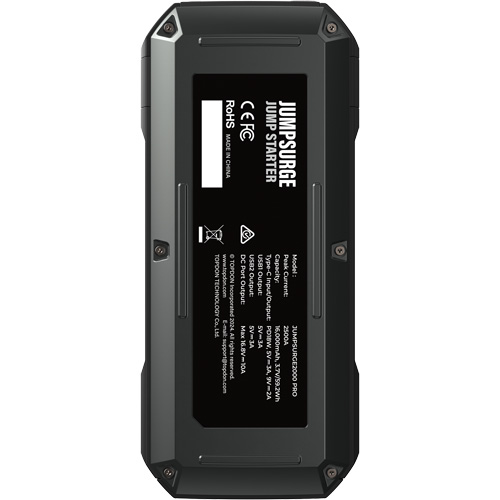 D&eacute;marreur de secours, banque d'alimentation et lampe de poche JumpSurge2000Pro &agrave; 2500 A de pointe Distribution Élite MP