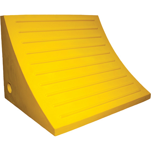 Wheel Chock, Polyurethane, Yellow, 15-1/4" W x 12-1/8" D x 10-3/4" H Distribution Élite MP
