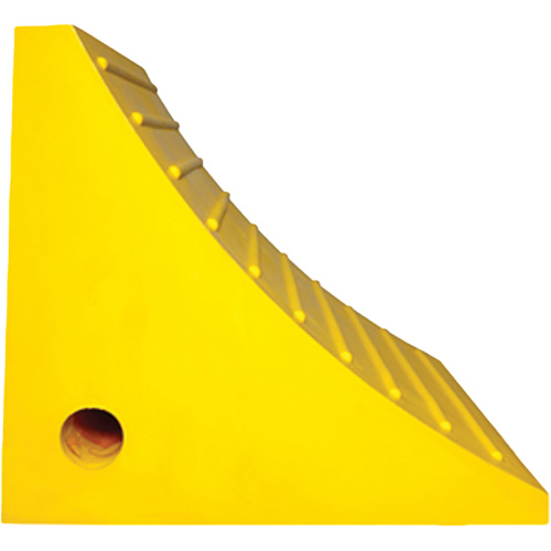 Wheel Chock, Polyurethane, Yellow, 15-1/4" W x 12-1/8" D x 10-3/4" H Distribution Élite MP