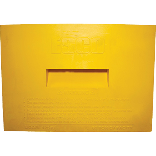Wheel Chock, Polyurethane, Yellow, 15-1/4" W x 12-1/8" D x 10-3/4" H Distribution Élite MP