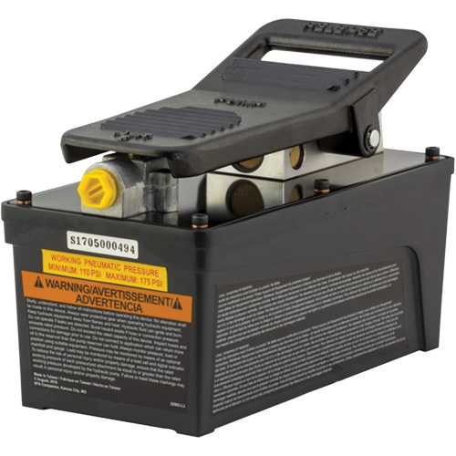 Pompe &agrave; pied pneumatique 10 000 PSI avec r&eacute;servoir de 91,5 po³ Distribution Élite MP