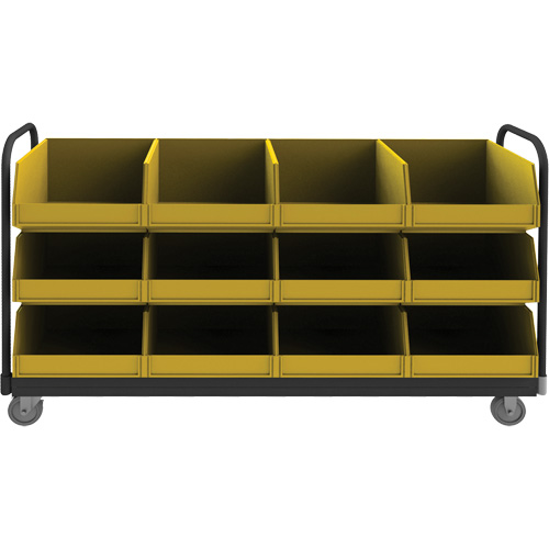 R&acirc;telier mobile, &agrave; deux c&ocirc;t&eacute;s, 12 bacs, 78" la x 18" p x 47" h Distribution Élite MP