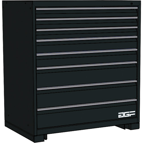 Modular Drawer Cabinet, 8 Drawers, 60" W x 24" D x 40" H, Black Distribution Élite MP