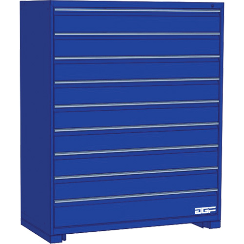 Armoire &agrave; tiroirs modulaire, 9 tiroirs, 24" la x 28" p x 60" h, Bleu Distribution Élite MP