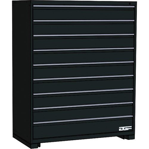 Armoire &agrave; tiroirs modulaire, 9 tiroirs, 24" la x 28" p x 60" h, Noir Distribution Élite MP