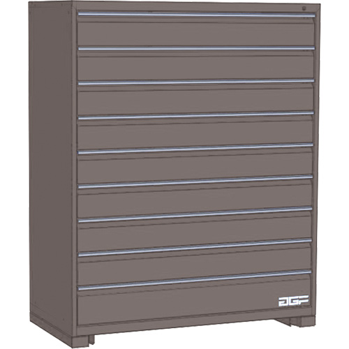 Modular Drawer Cabinet, 9 Drawers, 24" W x 28" D x 60" H, Grey Distribution Élite MP