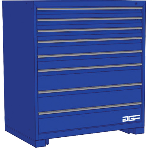 Modular Drawer Cabinet, 8 Drawers, 24" W x 28" D x 40" H, Blue Distribution Élite MP