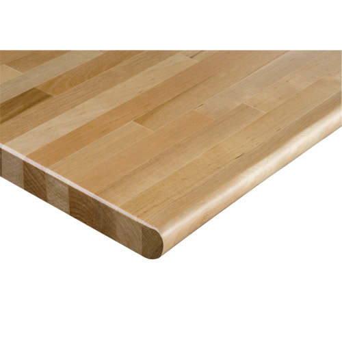 Dessus d'&eacute;tabli en bois dur, 72" la x 36" p, Bordure Arrondi, &eacute;paisseur 1-1/4" Distribution Élite MP