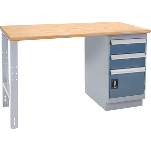 &eacute;tabli industriel, Porte a/combinaison de tiroirs, Cap 1000 lb, 60" la x 36" p, 34" h Distribution Élite MP