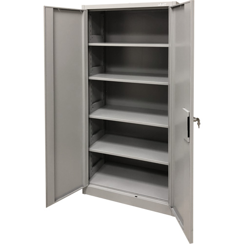 Storage Cabinet, Steel, 4 Shelves, 78" H x 36" W x 24" D, Grey Distribution Élite MP