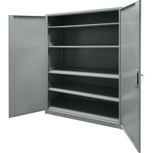 Storage Cabinet, Steel, 4 Shelves, 78" H x 48" W x 24" D, Grey Distribution Élite MP