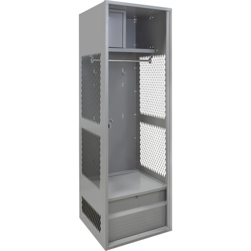 Casier pour &eacute;quipement, Acier, 24" la x 24" p x 72" h, Gris Distribution Élite MP