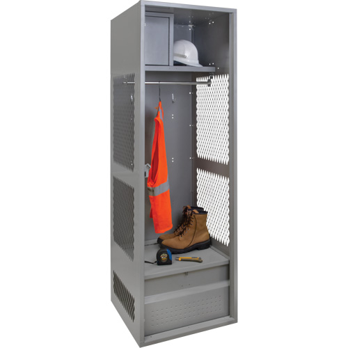 Casier pour &eacute;quipement, Acier, 24" la x 24" p x 72" h, Gris Distribution Élite MP