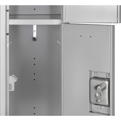 Lockers, 3 -tier, 12" x 18" x 76", Steel, Grey, Knocked Down Distribution Élite MP