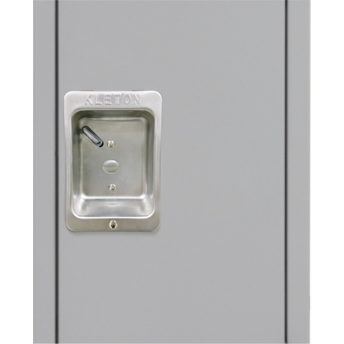 Lockers, 3 -tier, 12" x 18" x 76", Steel, Grey, Knocked Down Distribution Élite MP