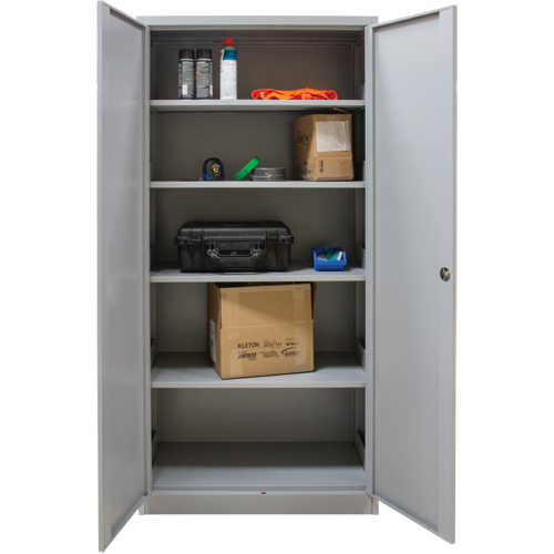 Armoires de rangement Hi-Boy, Acier, 4 Tablettes, 72" h x 36" la x 18" P, Gris Distribution Élite MP