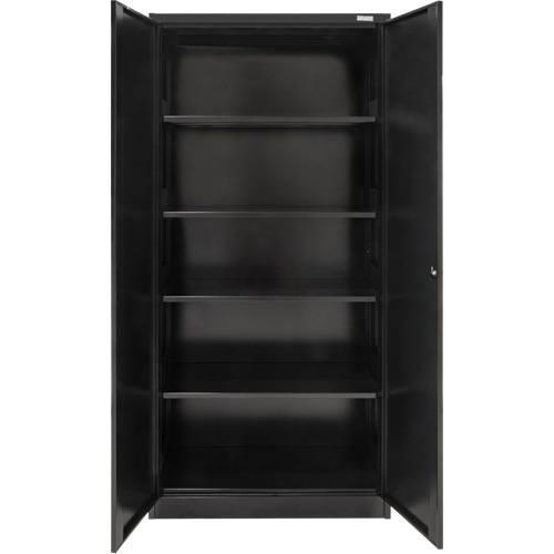 Hi-Boy Storage Cabinet, Steel, 4 Shelves, 72" H x 36" W x 18" D, Black Distribution Élite MP