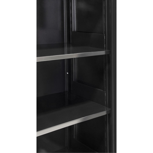 Hi-Boy Storage Cabinet, Steel, 4 Shelves, 72" H x 36" W x 18" D, Black Distribution Élite MP