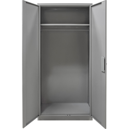 Armoire garde-robe, Acier, 36" la x 18" p x 72" h, Gris Distribution Élite MP