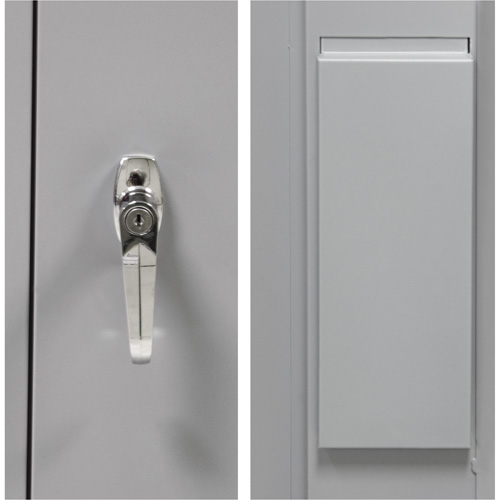 Armoire garde-robe, Acier, 36" la x 18" p x 72" h, Gris Distribution Élite MP