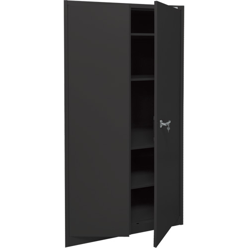 Storage Cabinet, Steel, 4 Shelves, 78" H x 36" W x 24" D, Black Distribution Élite MP