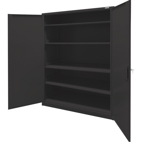 Storage Cabinet, Steel, 4 Shelves, 78" H x 48" W x 24" D, Black Distribution Élite MP
