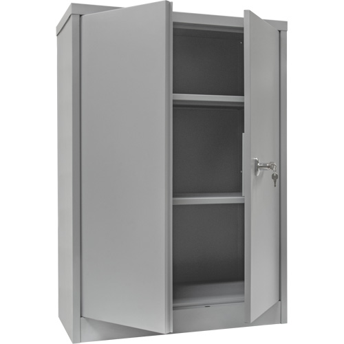 Armoire de rangement &agrave; hauteur de comptoir, Acier, 2 Tablettes, 42" h x 30" la x 15" P, Gris Distribution Élite MP